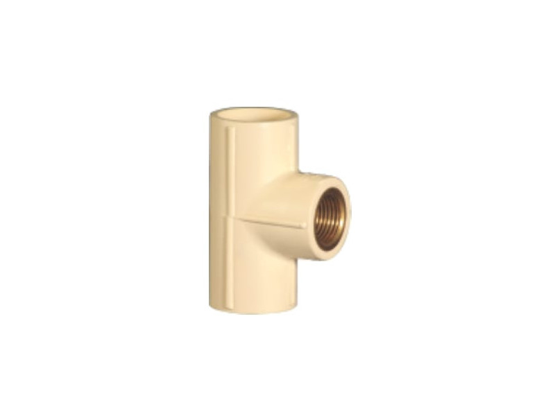 CPVC FEMALE THREADED TEE (BRASS)