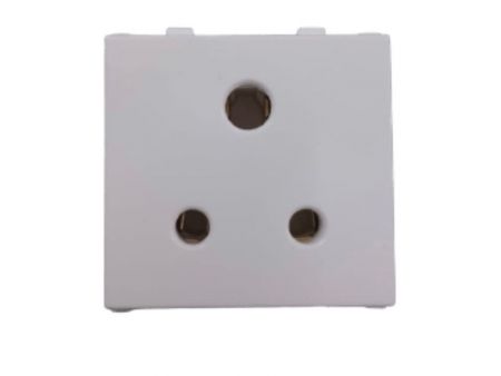 ANCHOR PENTA MODULAR 6A 3PIN ROUND SOCKET W/O SHUTTER 2M