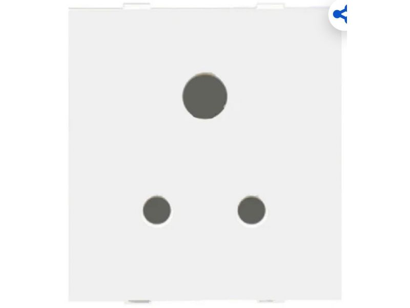 ANCHOR TIONA  6A 3 PIN ROUND SOCKET ISI 2M