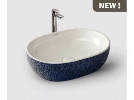 VARMORA BLUE WASH BASIN 490X 350X 135