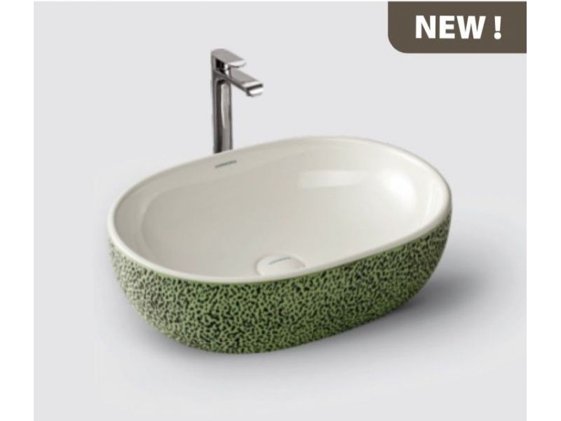 VARMORA GREEN WASH BASIN  490X 350X 135