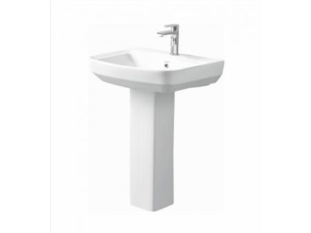 VARMORA ZYRA BASIN WITH FULL SET PEDESTAL 595X 480X 820