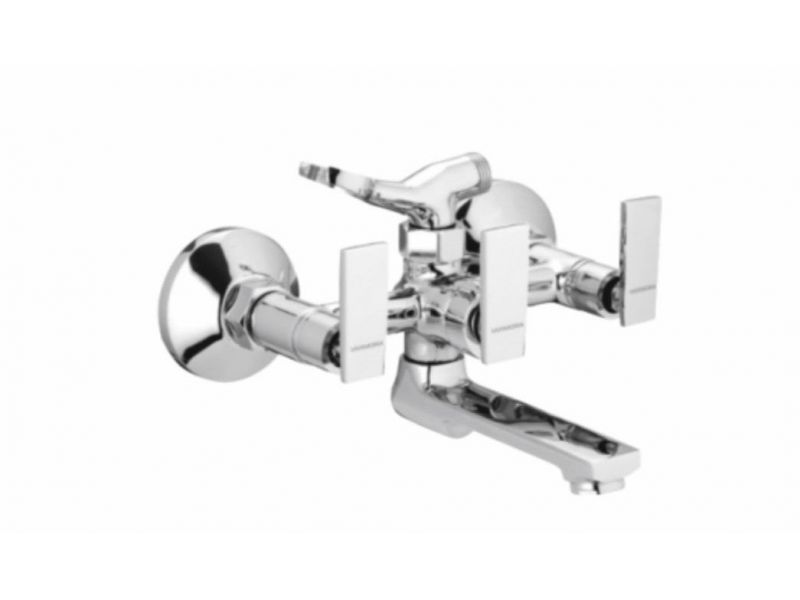 VARMORA FAUCET  WALL MIXER WITH TELEPHONIC SHOWER ARRANGMENT (CRUTCH) WITH CONNECTING LEGS &WALL FLANGES