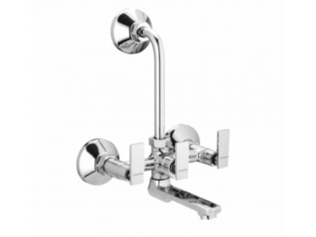 VARMORA FAUCET WALL MIXER WITH PROVISION FOR OVERHEAD SHOWER WITH 115MM LONG BEND PIPE CONNECTING LEGS &WALL FLANGES