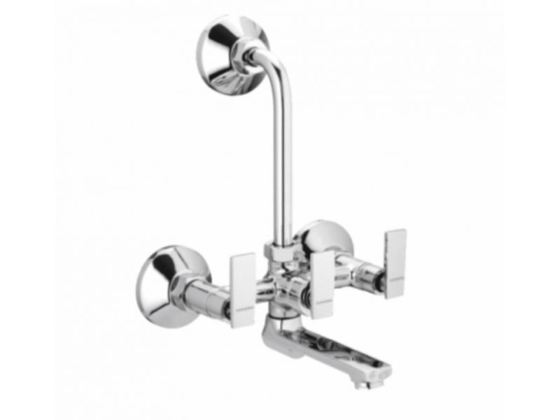 VARMORA FAUCET WALL MIXER WITH PROVISION FOR OVERHEAD SHOWER WITH 115MM LONG BEND PIPE CONNECTING LEGS &WALL FLANGES