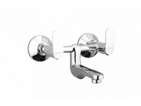 VARMORA FAUCET WALL MIXER WITH PROVISION FOR OVERHEAD SHOWER WITH 115MM LONG BEND PIPE CONNECTING LEGS &WALL FLANGES