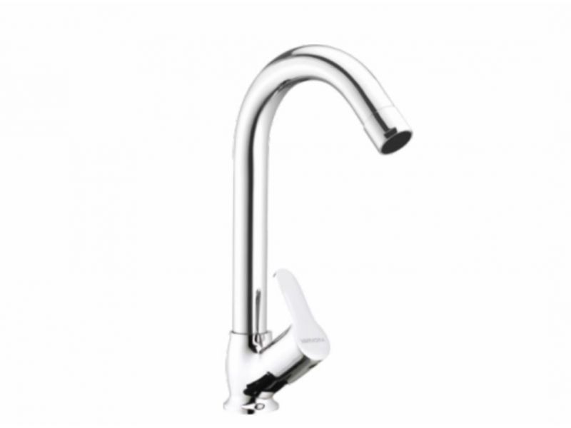 VARMORA FAUCET SWAN NECK TAP WITH LEFT HAND OPERATING KNOB