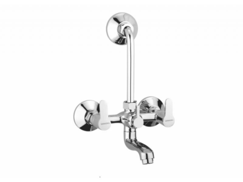 VARMORA FAUCET WALL MIXER WITH PROVISION FOR OVERHEAD SHOWER WITH 115MM LONG BEND PIPE CONNECTING LEGS &WALL FLANGES VARMORA FAUCET WALL MIXER WITH PROVISION FOR OVERHEAD SHOWER WITH 115MM LONG BEND PIPE CONNECTING LEGS &WALL FLANGES