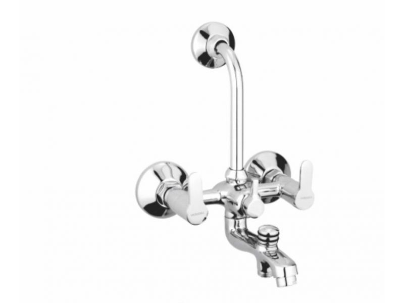 VARMORA FAUCET WALL MIXER WITH PROVISION  FOR BOTH HAND  OVERHEAD SHOWER WITH 115MM LONG BEND PIPE CONNECTING LEGS &WALL FLANGES