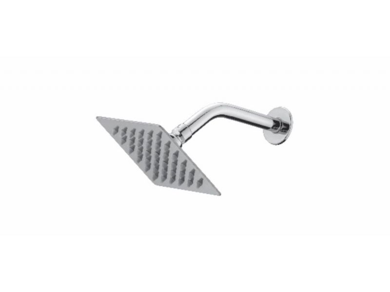 VARMORA SHOWER ULTRA SLIM SHOWER SQUARE 6X6" WITH ROUND 9.5" SHOWER ARM